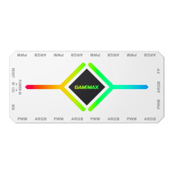 Gamemax разклонител за вентилатори Fan Hub - V4.0 PWM ARGB Hub + Controller White