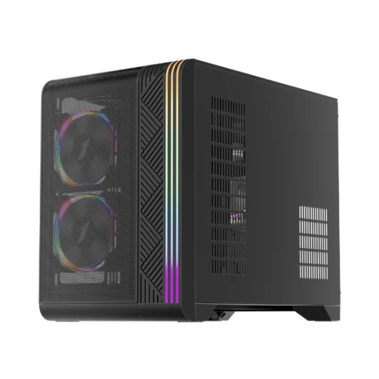 1stPlayer кутия Case mATX - VT6-BK - Mesh, A-RGB