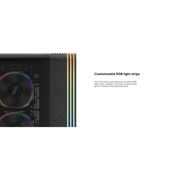 1stPlayer кутия Case mATX - VT6-BK - Mesh, A-RGB