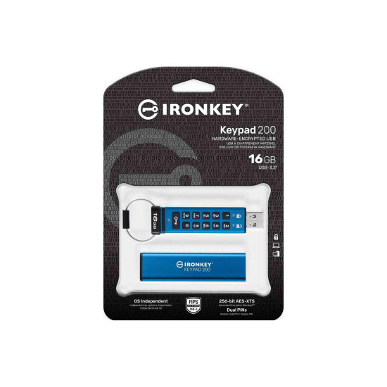 USB stick Kingston IronKey IKKP200, 16GB, USB-A, Keypad Drive