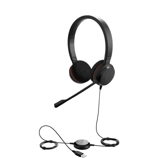 Jabra Evolve 20 UC Duo USB headset with microphone