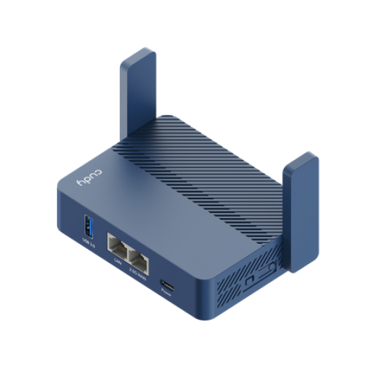Cudy TR3000 VPN Travel router AX3000, 2.5Ghz WAN, USB-C, 2 x antennas, blue