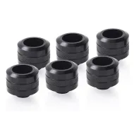 Compression fitting Alphacool Eiszapfen PRO 16mm HardTube Fitting G1/4 - Deep Black (6 pcs)