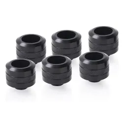 Компресионен фитинг Alphacool Eiszapfen PRO 16mm HardTube Fitting G1/4 - Deep Black (6 бр)