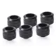 Compression fitting Alphacool Eiszapfen PRO 16mm HardTube Fitting G1/4 - Deep Black (6 pcs)