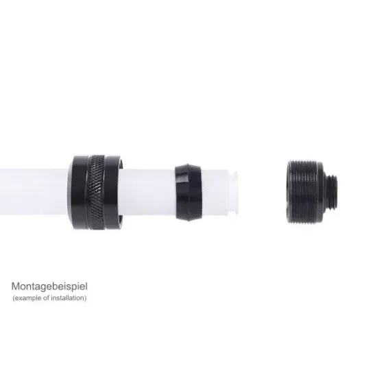 Compression fitting Alphacool Eiszapfen PRO 16mm HardTube Fitting G1/4 - Deep Black (6 pcs)