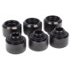 Compression fitting Alphacool Eiszapfen PRO 16mm HardTube Fitting G1/4 - Deep Black (6 pcs)