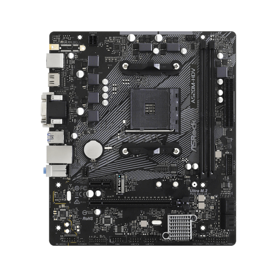 ASROCK A520 2xDDR4  4xSATA3  RAID HDMI DVI VGA  1xM2 GLAN        1xPCIEx16 1xPCIEx1