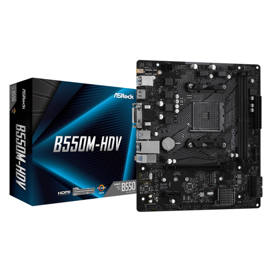 ASROCK B550 2xDDR4  4xSATA3  RAID HDMI DVI VGA  1xM2 GLAN        1xPCIEx16 1xPCIEx1