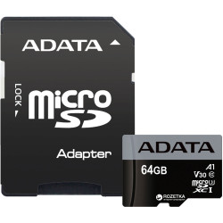 ADATA SDMICRO 64GB UHS-I_U3 CL10 V30 PLASTIC