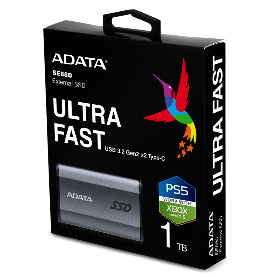 ADATA SSD 1TB EXT USB3.2 GEN 2 GRAY