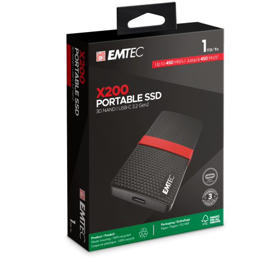 EMTEC SSD 1TB EXT USB3.2 USB-C