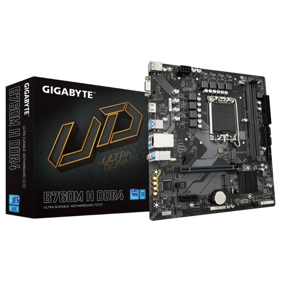 GB B760 2xDDR4  4xSATA3  RAID HDMI         VGA 2xM2 GLAN        1xPCIEx16 2xPCIEx1