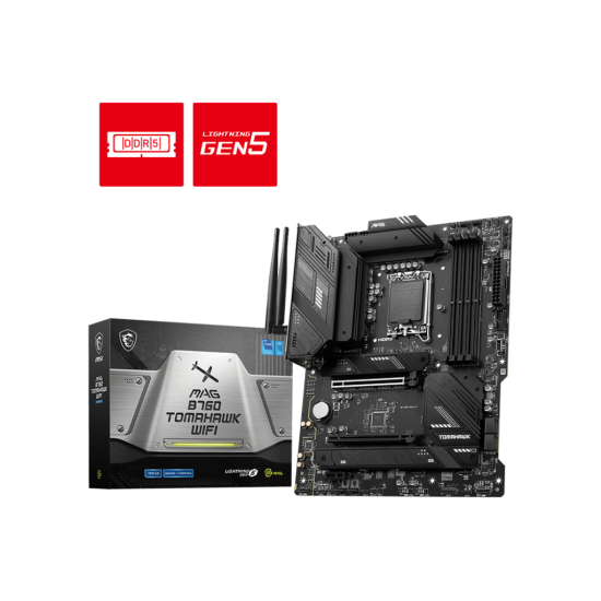 MSI B760 4xDDR5  4xSATA3 RAID HDMI DP           3xM2 GLAN        2xPCIEx16                  WiFi