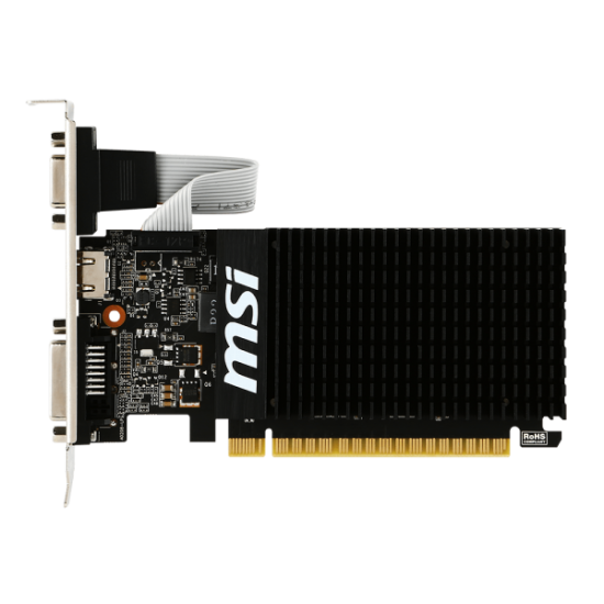MSI NVIDIA GT710 HDMI DVI-D D-SUB 64B 2GB PASSIVE LP