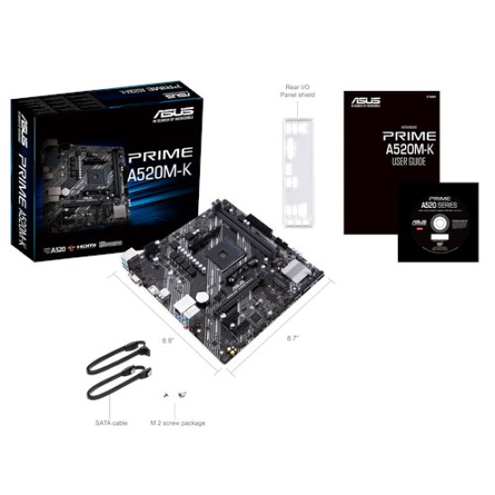 ASUS A520 2xDDR4  4xSATA3  RAID HDMI        VGA 1xM2 GLAN        1xPCIEx16 2xPCIEx1