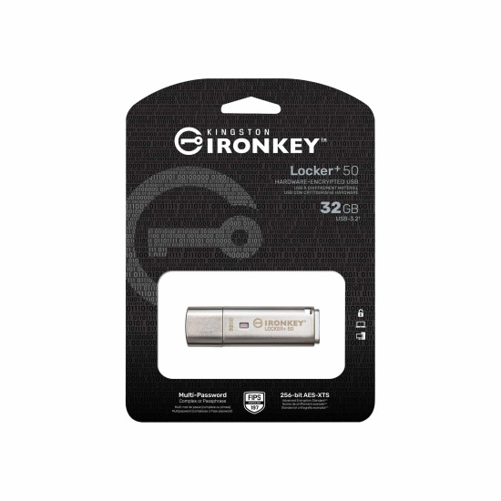 USB stick KINGSTON IronKey Locker+ 50 - 32GB XTS-AES 256-bit