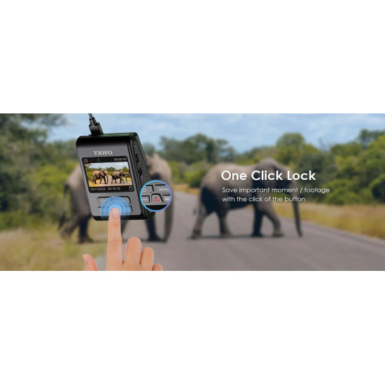 VIOFO Видеорегистратор Dash Cam A119 V3-G - GPS Module, Quad HD+, HDR, Sony STARVIS