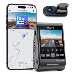VIOFO Видеорегистратор Dash Cam A229 Plus 2 Channel - 2K, HDR, Sony STARVIS 2, GPS