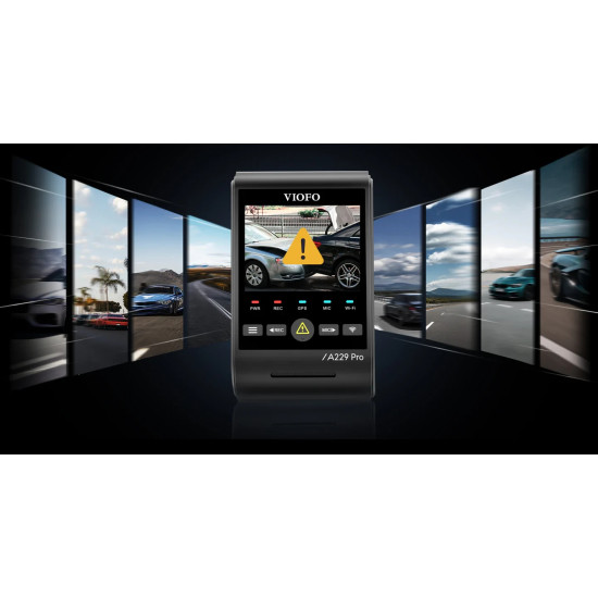 VIOFO Видеорегистратор Dash Cam A229 Pro 3 Channel - 4K, HDR, Dual Sony STARVIS 2, GPS, Bluetooth