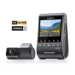 VIOFO Видеорегистратор Dash Cam A329S 2 Channel - 4K, HDR, Dual Sony STARVIS 2, GPS, Bluetooth, Wi-Fi 6