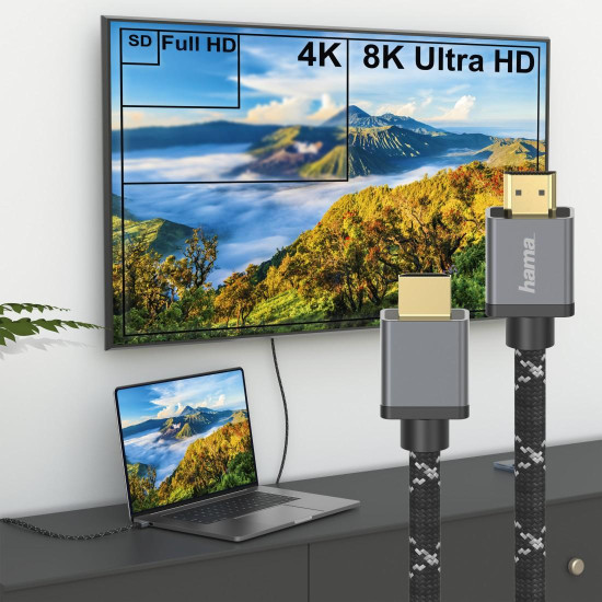 HAMA Кабел Ultra High Speed HDMI - HDMI, 8K, 5.0 м, сертифициран