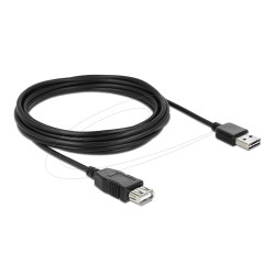 Delock Extension cable EASY-USB 2.0 Type-A male > USB 2.0 Type-A female black 5 m