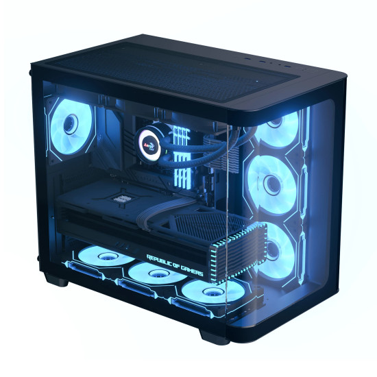 AeroCool кутия Case ATX - P500C-G-BK-v1 - 4 x 120 mm Infinity Mirror A-RGB