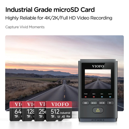 VIOFO карта памет за видеорегистратор MicroSDXC 64GB UHS-I U3 V30 A2 - VIOFO-SD-064G