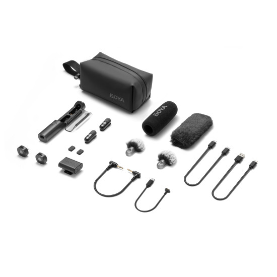 Mini Wireless Microphone All-in-One BOYA MAGIC 02 - Lightning + USB-C