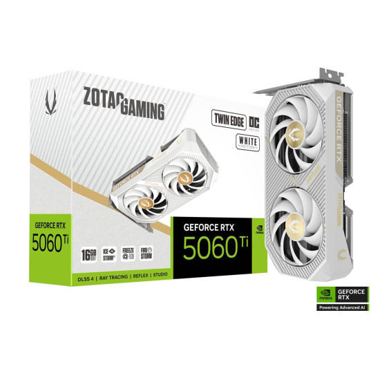 Graphic card ZOTAC GAMING RTX 5060 TI Twin Edge OC White Edition 16GB GDDR7