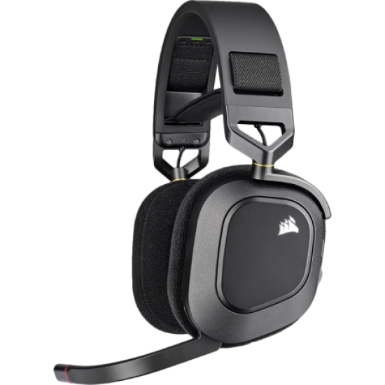 Gaming headset with microphone Corsair HS80 RGB Carbon wireless PC/PS5/PS4