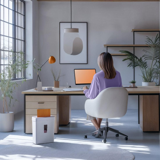 Hama “Prime M50CD-B” Document Shredder, Shredder with Security Level P5 T2 E2 O1, бял