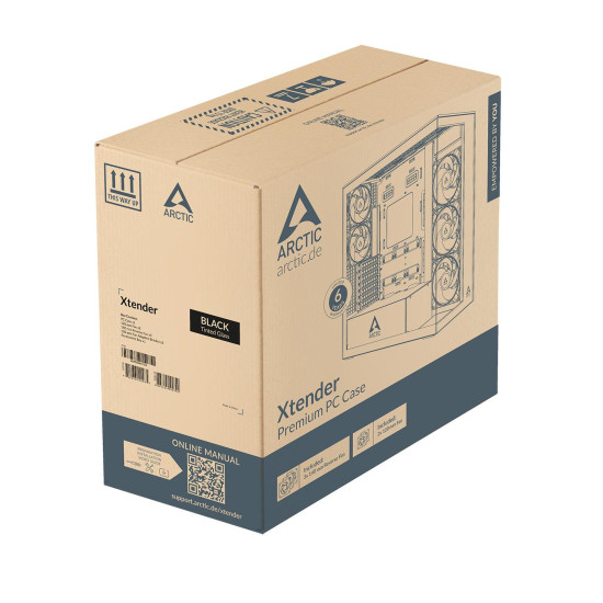 Arctic Case Xtender - Black Mid-Tower