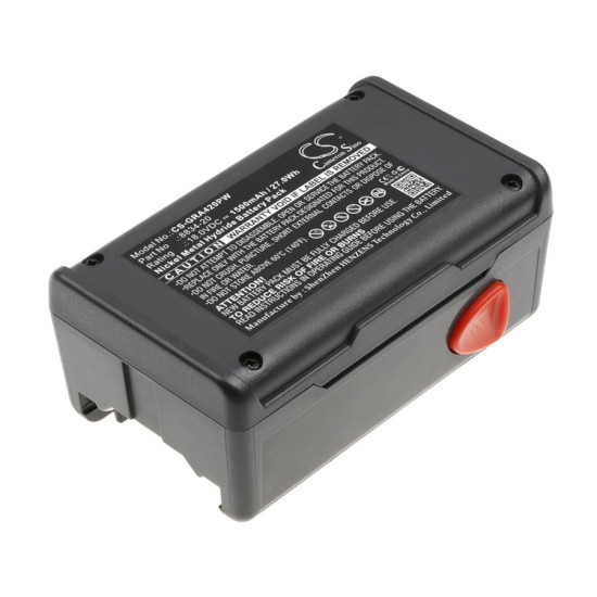 Camera Battery for cordless brushcutter GARDENA 648844, EasyCut 42, SmallCut 300, 8834-20 18V 1500mAh Cameron Sino