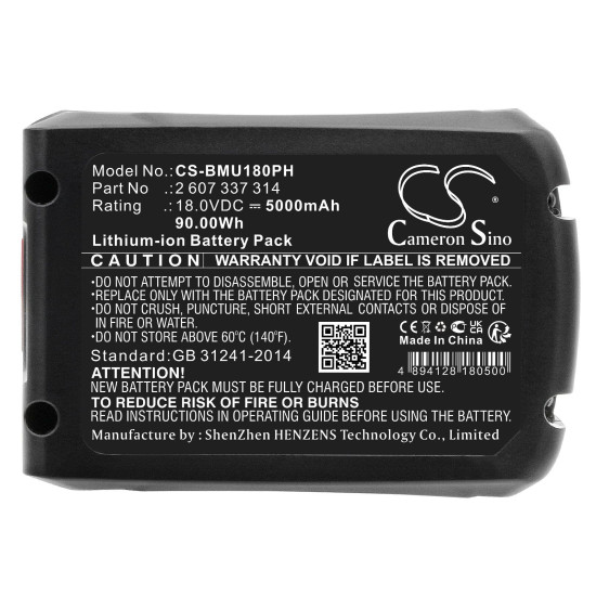 Battery for cordless saw BOSCH AdvancedCut 18 1600A005B0 LiIon 18V 5000mAh Cameron Sino