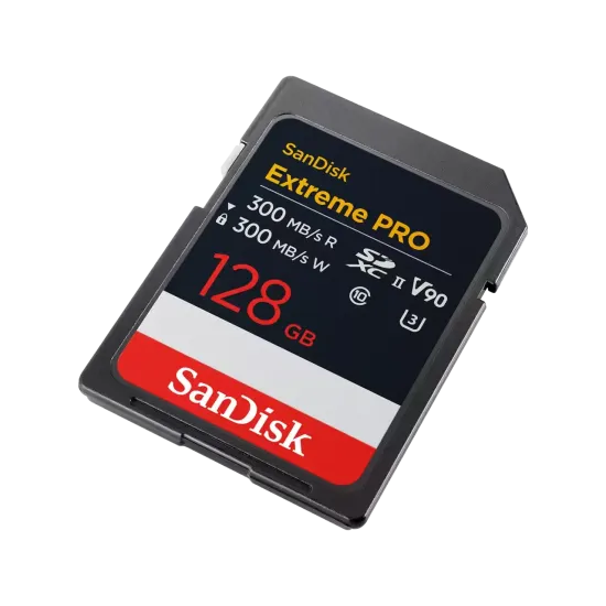SanDisk Карта памет Extreme Pro SDXC 128GB 300MB/s & 300Mb/s Class 10 V90 UHS-II