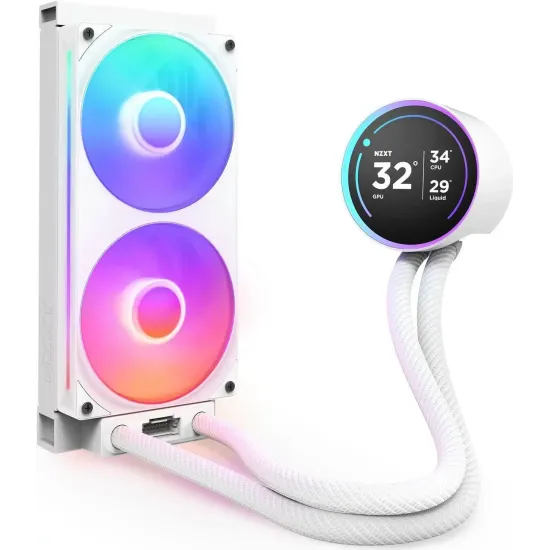 AIO Liquid Cooler NZXT Kraken Elite 280 V2 RGB White LCD Display
