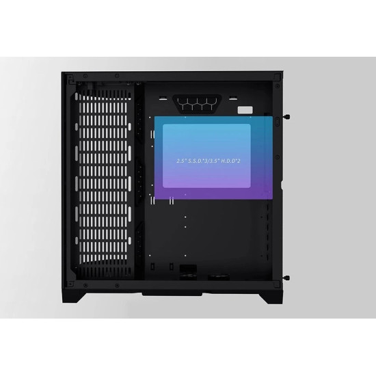 Aigo кутия Case mATX - FT418 Black - 6 x 120 mm A-RGB fans included