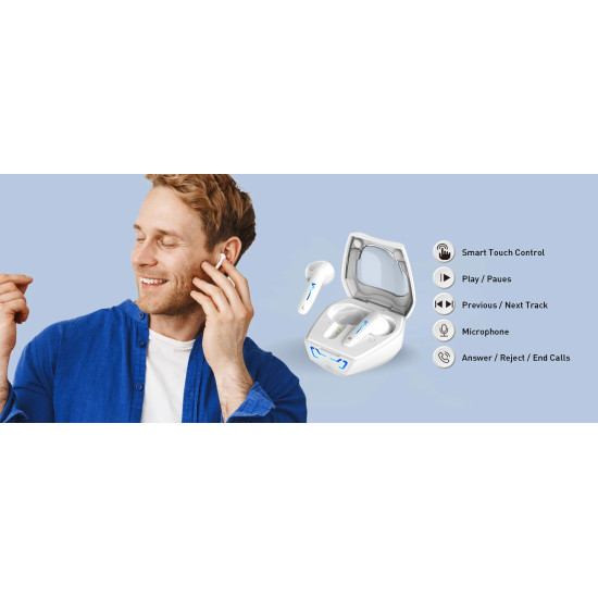 Genius безжични слушалки TWS Bluetooth 5.3 Earphones HS-M920BT White
