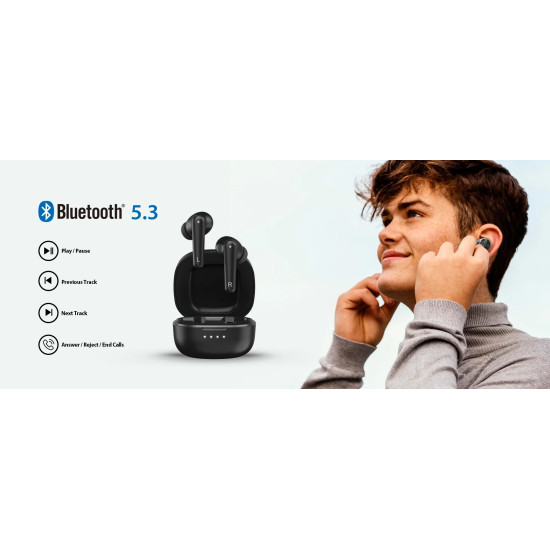 Genius безжични слушалки TWS Bluetooth 5.3 Earphones HS-M910BT Black
