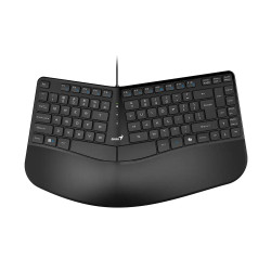 Genius клавиатура Ergonomic Keyboard Ergo KB-700 Black - Copilot, Split Wave Design, Palm Rest