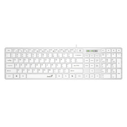 Genius клавиатура Slim Keyboard SlimStar 126 White - Copilot, Low profile Chocolate