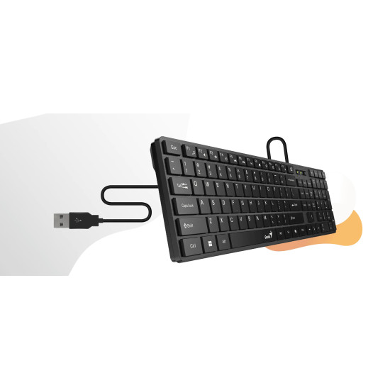 Genius клавиатура Slim Keyboard SlimStar 126 White - Copilot, Low profile Chocolate