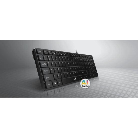 Genius клавиатура Slim Keyboard SlimStar 126 White - Copilot, Low profile Chocolate