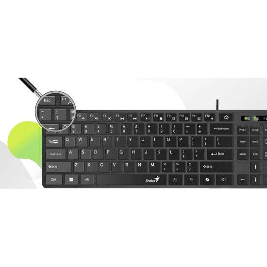 Genius клавиатура Slim Keyboard SlimStar 126 White - Copilot, Low profile Chocolate