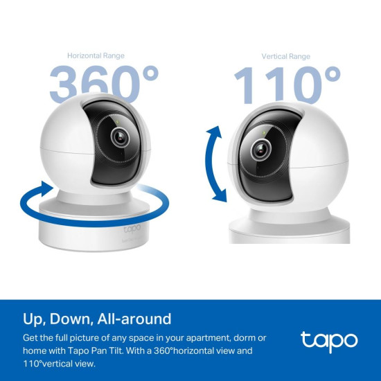 Home Security WiFi Camera TP-Link Tapo C232, 3K 5Mp with AI, Pan/Tilt, LAN, WiFi, SDmicro, night vision