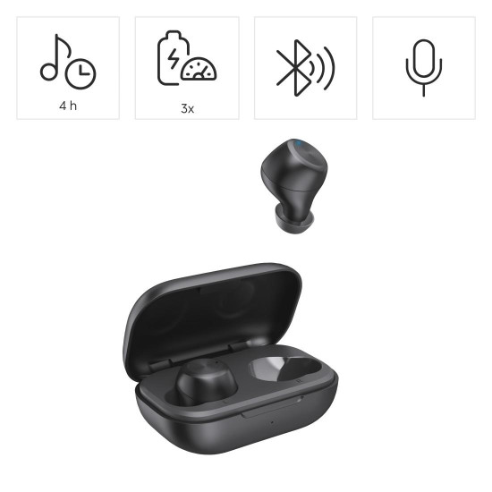 Hama “Spirit Chop II” Bluetooth® Headphones, TWS, In-Ear, Equaliser, black