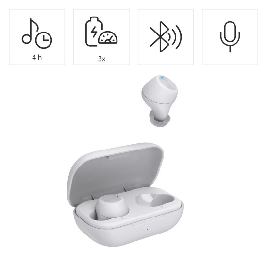 Hama “Spirit Chop II” Bluetooth® Headphones, TWS, In-Ear, Equaliser, white