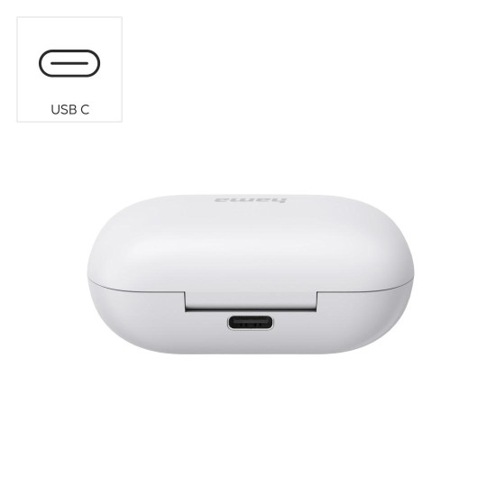 Hama “Spirit Chop II” Bluetooth® Headphones, TWS, In-Ear, Equaliser, white